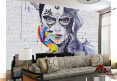 Граффити на стену: идеи для интерьера — 50 фото